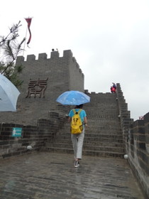 中国観光地・博物館写真館＠西安の世界園芸博覧会の万里の長城か城を模したブース